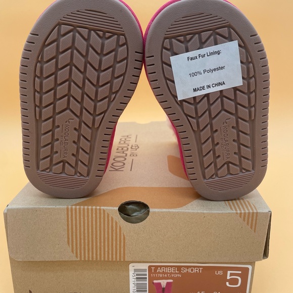 Size 5T Kookaburra By UGG Toddler Aribel Girls Short  Boots Pink 1117814T Kids - Picture 5 of 6